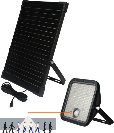 LED vonkajší solárny reflektor so senzorom LED/30W/6,4V IP65 3000/4000K