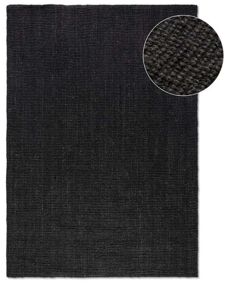 Čierny jutový koberec 80x150 cm Bouclé – Hanse Home