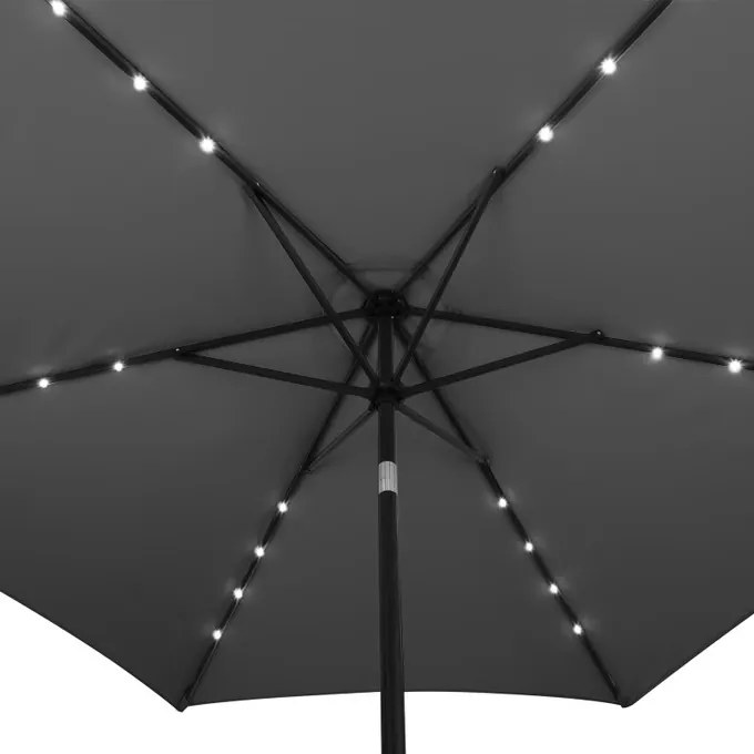 InternetovaZahrada LED slnečník Miami Ø270 cm - antracit