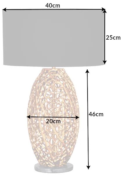 Stolná lampa Leaf 45cm zlatý RÁM