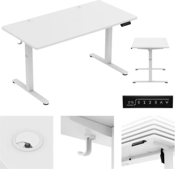 Elektrický výškovo nastaviteľný stôl Mark Adler Leader 7.3 biely