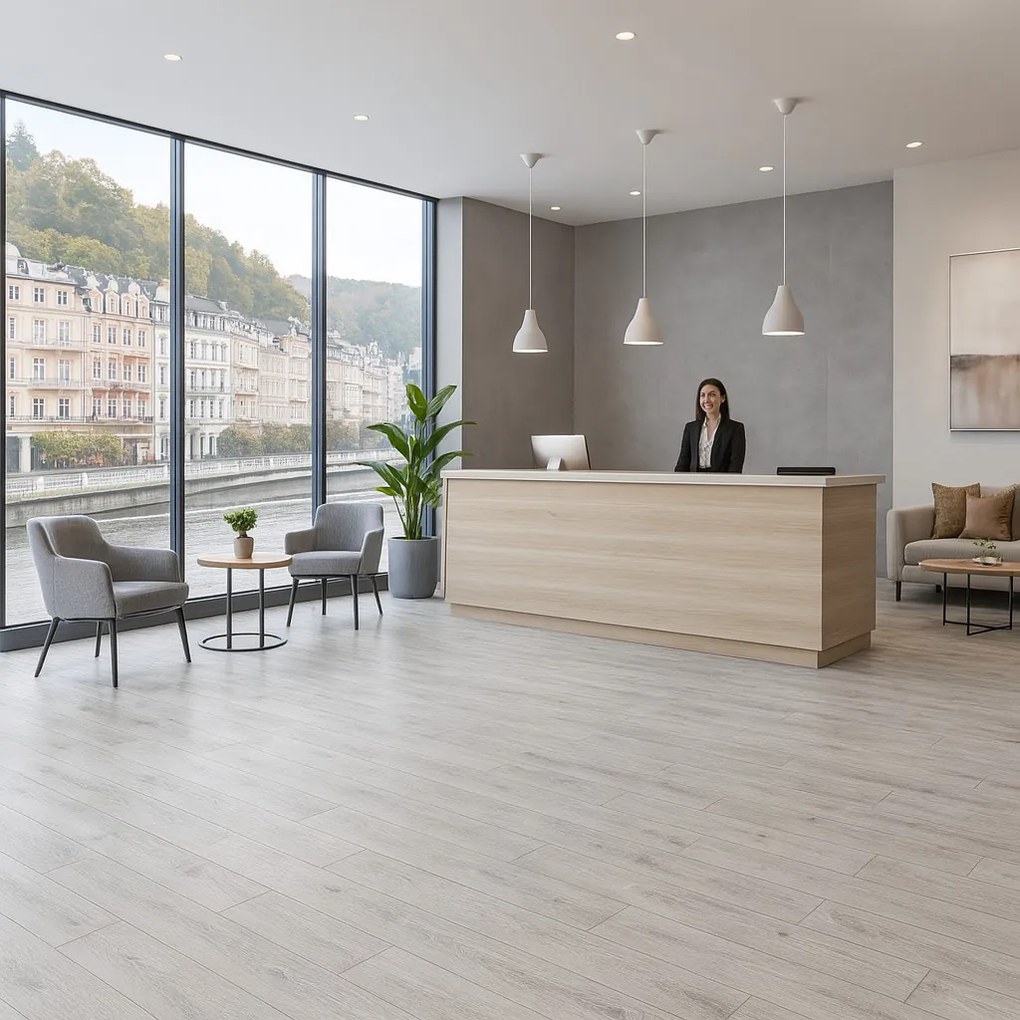 Gerflor, PVC podlaha - lino AladinTex Ultra 1751, na mieru, šíře 2m,4m, šedá, filc, chodba / predsieň
