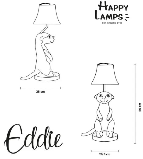 Happy Lamps - LED Detská stolná lampa EDDIE LED/5,4W/230V surikata