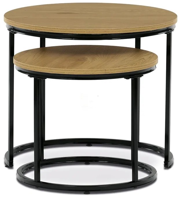 Autronic BONTEC Odkladací stolík 53x53x46cm, mdf, divoký dub, CT-G1145 OAK Farba: Prírodné