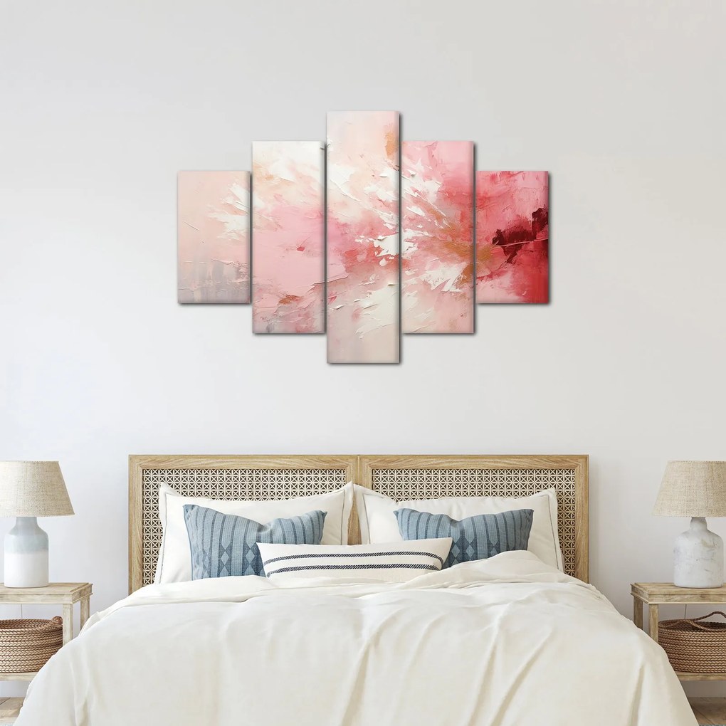 Obraz - Ružový abstrakt (150x105 cm)