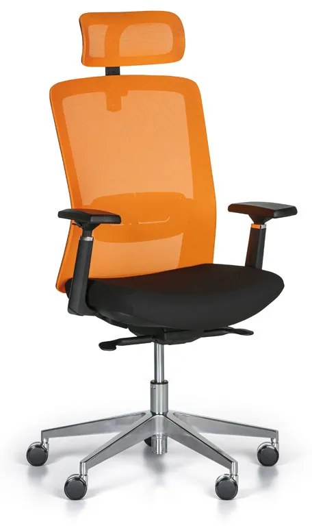 Kancelárska stolička BACK, oranžová/čierna
