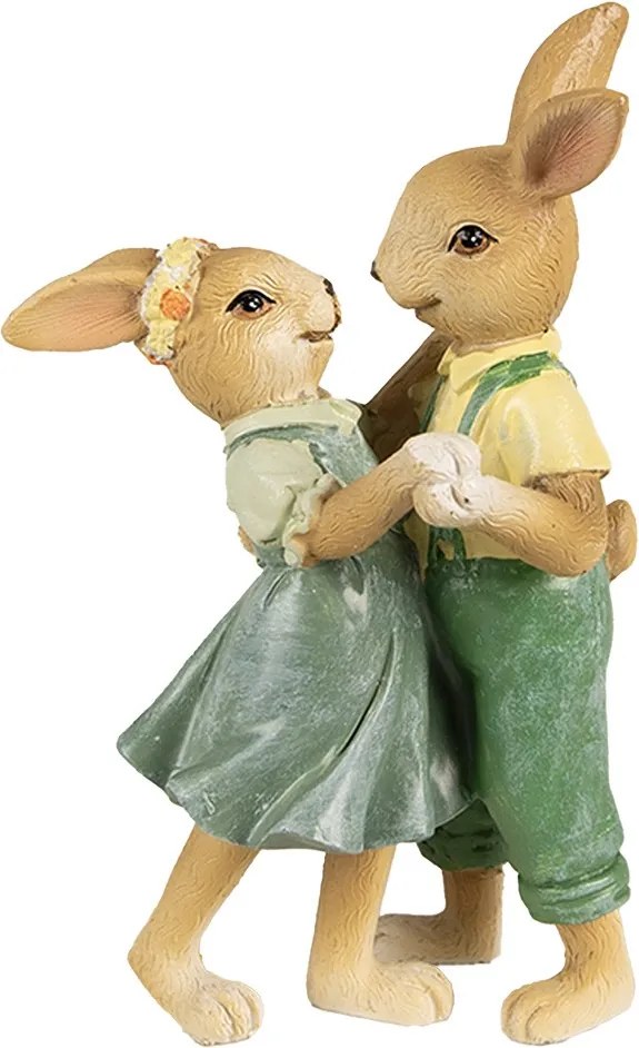 Dekorácia tancujúci králičí pár - 9*7*15 cm