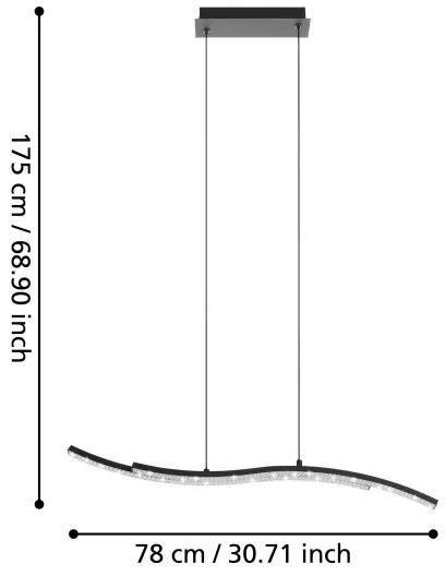 Eglo 99802 - LED Luster na lanku LEJIAS LED/21,5W/230V
