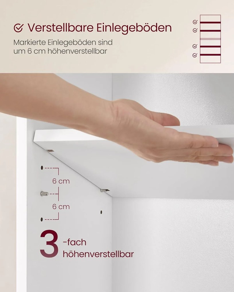 Knižnica 24 × 60 × 178,5 cm, biela farba