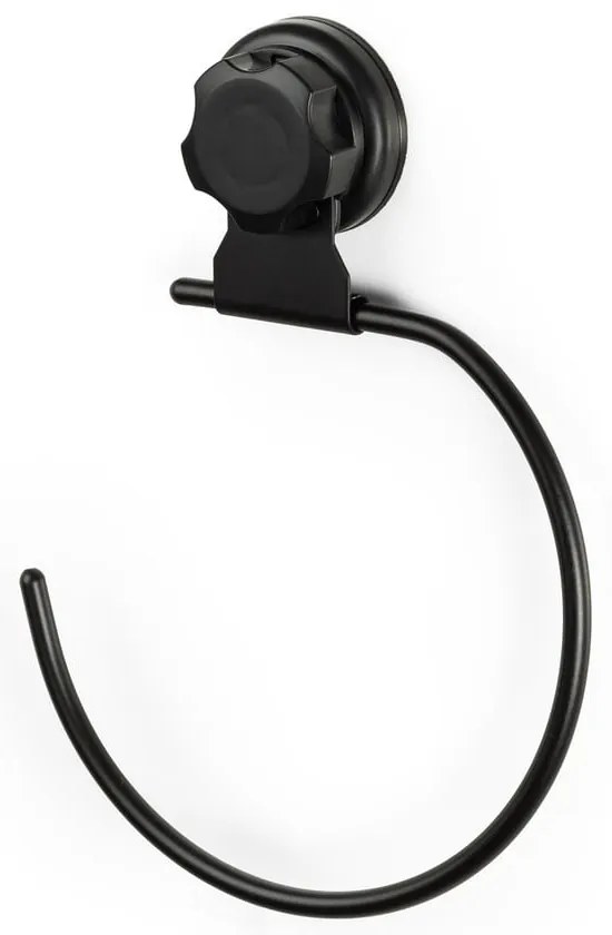 Čierny samodržiaci nástenný držiak na osušky Compactor Bestlock Black Belt And Towel Support