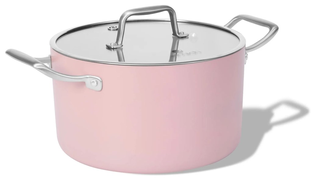 Elmich Nepriľnavý keramický hrniec Vital Ø 24 cm (6.3L) - ružová