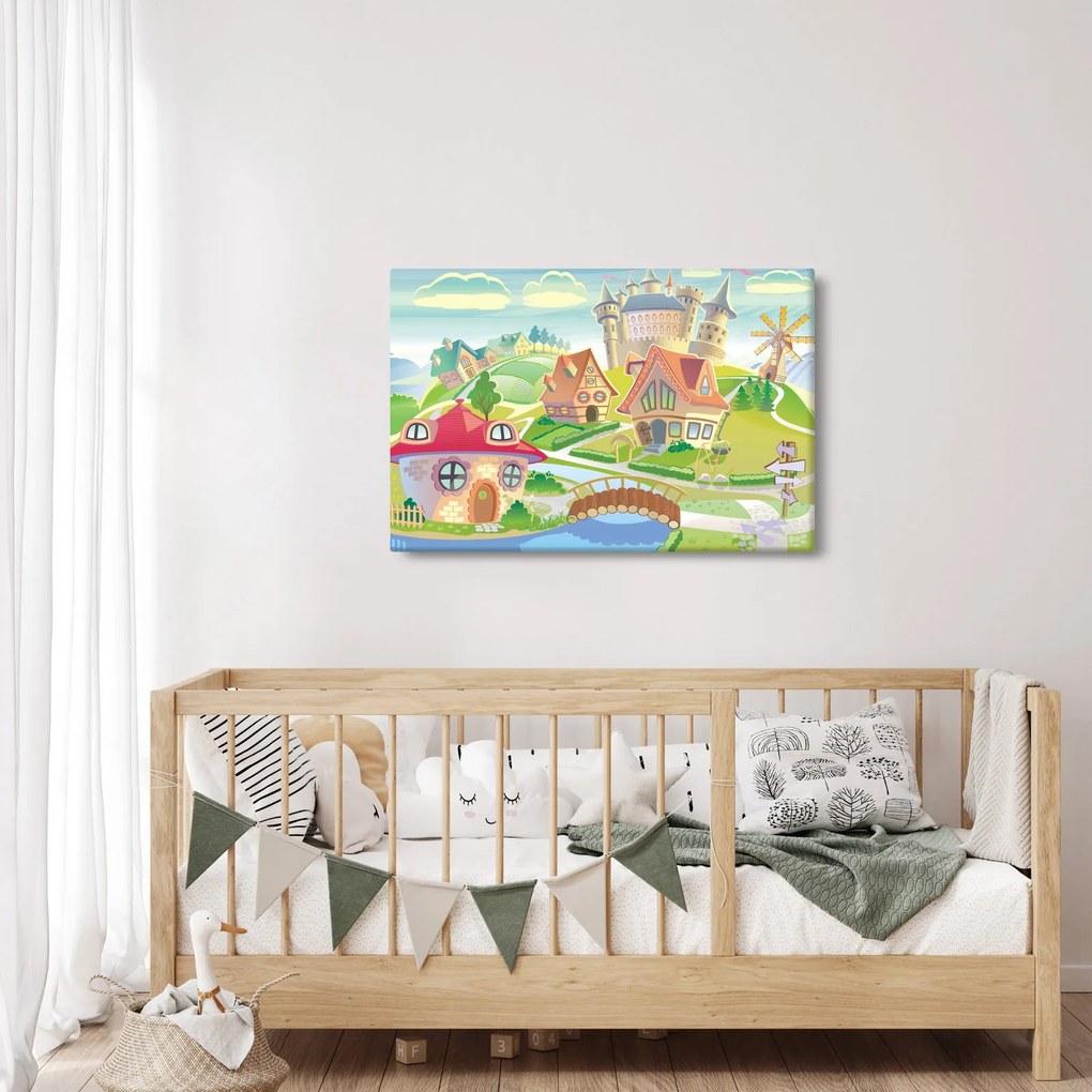 Obraz - Farebné mestečko (90x60 cm)