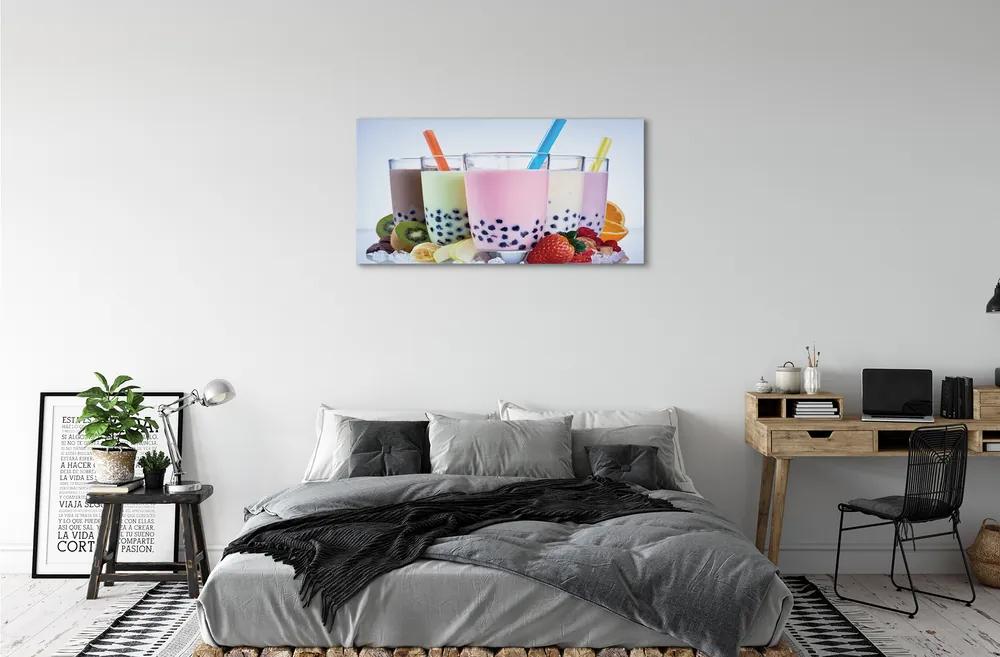 Obraz canvas Mliečne koktaily s ovocím 120x60 cm