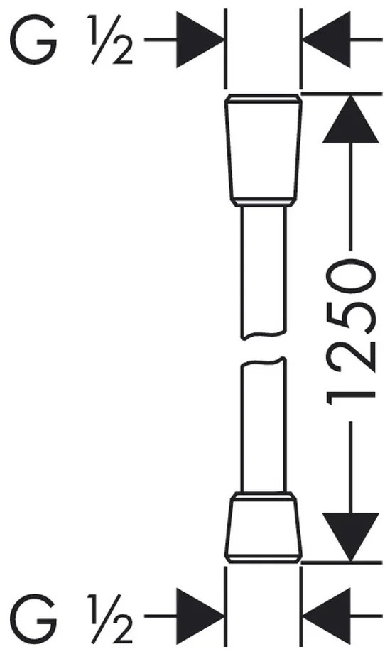 Hansgrohe Isiflex, sprchová hadica 1250 mm, matná biela, HAN-28272700