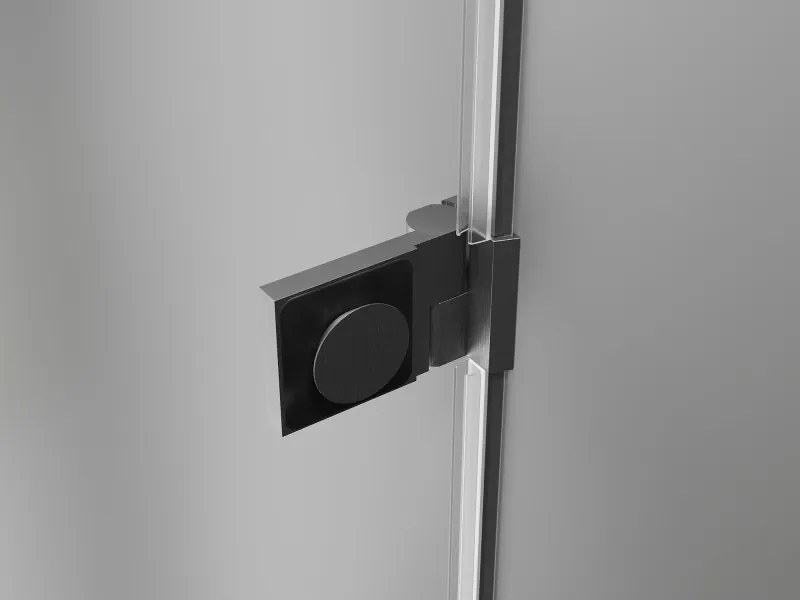 Mexen Lunar-B, sklápací sprchový kút ľavý 85 x 80 cm, 8mm číre sklo, profil grafit brúsený, 832-085-080-66-00-L
