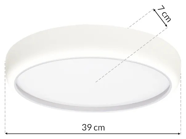 Stropné LED svietidlo Gea, 1x LED 36w, 3000-6000k, w