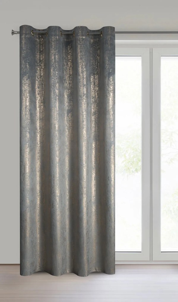 EUROFIRANY ZATEMŇOVACÍ ZÁVES NA KRÚŽKOCH DARA 140X250 CM VZOROVANÁ