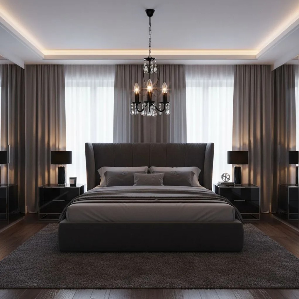 Toolight Toolight, stropné svietidlo 3xE14, EBT013-3CP, čierna, OSW-01248