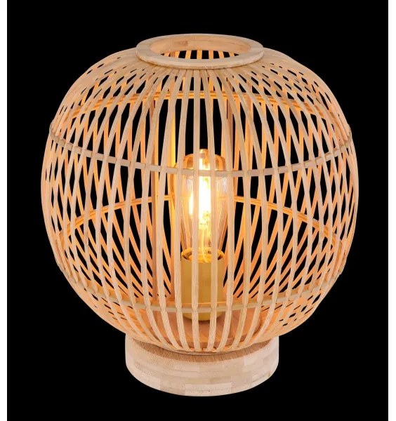 Globo 15368T - Stolná lampa HILDEGARD 1xE27/60W230V bambus