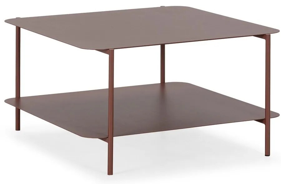 Terakotový kovový konferenčný stolík 70x73 cm Beatrix – MOME