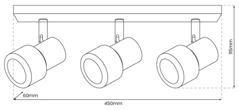 Bodové svietidlo CINO 3xGU10/8W/230V biela