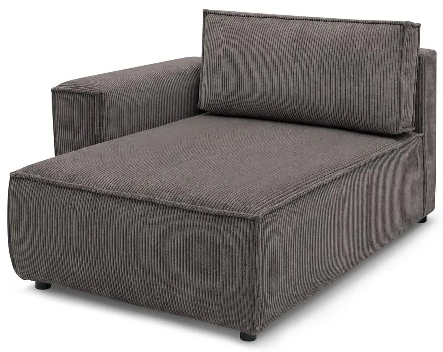 Svetlohnedý menčestrový modul pohovky (ľavý roh) Nihad modular – Bobochic Paris