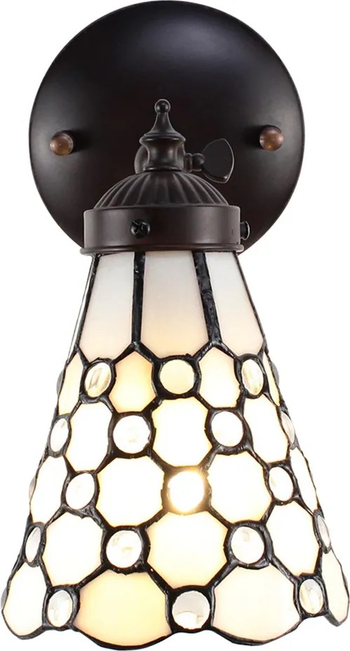 Nástenná Tiffany lampa kamienky TransparentEye - 17*12*23 cm E14/max 1*40W