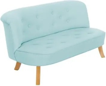 Detská sedačka ľanová modrá 17 cm a 25 cm Drevo