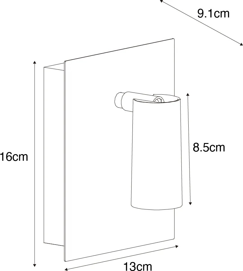 Moderná vonkajšia nástenná lampa čierna vrátane LED IP54 - Simon