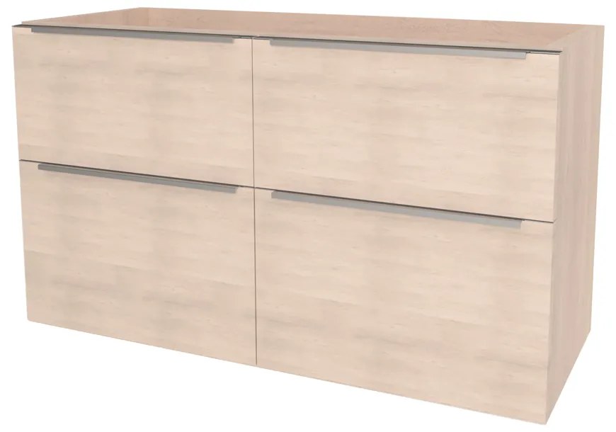 Mereo, Mereo Mailo, kúpeľňová skrinka 121 cm, chróm madlo, Multidecor, Dub Patinovaný, MER-CN593SDUP1