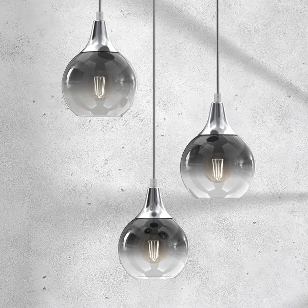 Luster na lanku MONTE 3xE27/60W/230V matný chróm