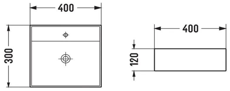 Mexen Mini, umývadlo na dosku 40x30x12 cm, svetlá šedá matná, 21094061