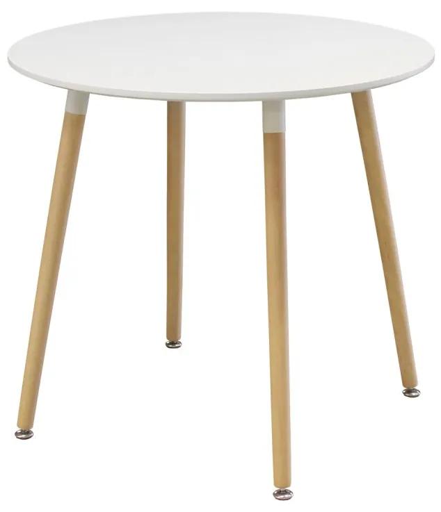 IDEA nábytok Jedálenský stôl priemer 80 UNO biely