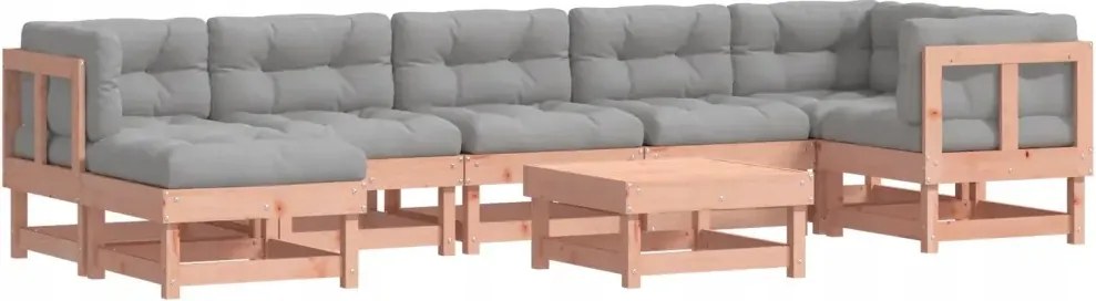 vidaXL 8-dielna sedacia súprava do záhrady s vankúšmi, daglezia