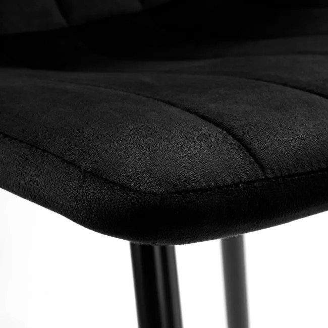 Jedálenská stolička FRESNO VELVET čierna