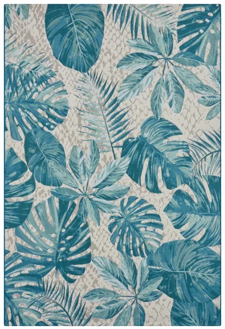 Koberec Hanse Home Flair Tropical Leaves tyrkysový