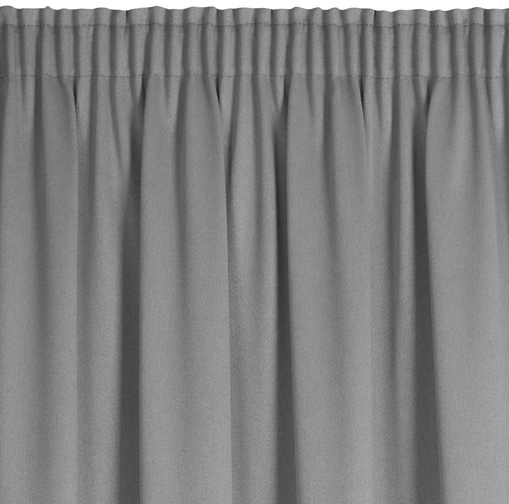 ZATEMŇOVACÍ ZÁVES NA KRÚŽKOCH CARLO 130X300 CM STRIEBORNÁ