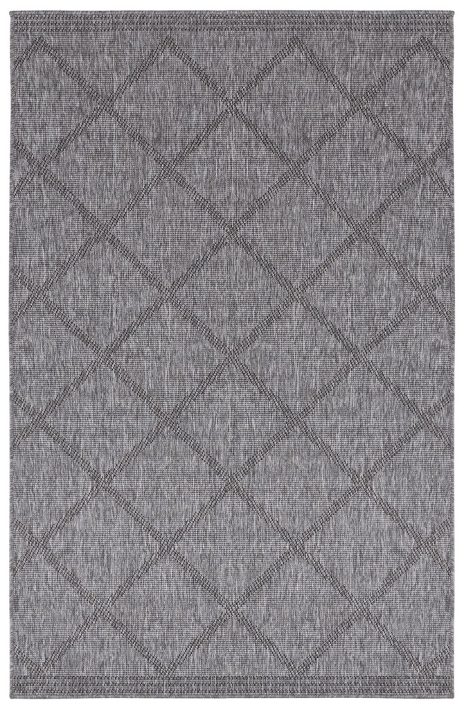 NORTHRUGS - Hanse Home koberce Kusový koberec Twin Supreme 103757 Black / Anthracite – na von aj na doma - 120x170 cm