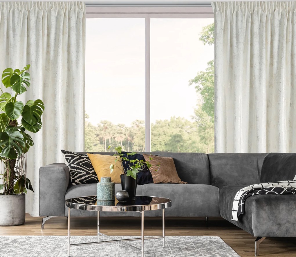 ZATEMŇOVACÍ ZÁVES NA PÁSKE INGRID 140X270 CM VZOROVANÁ