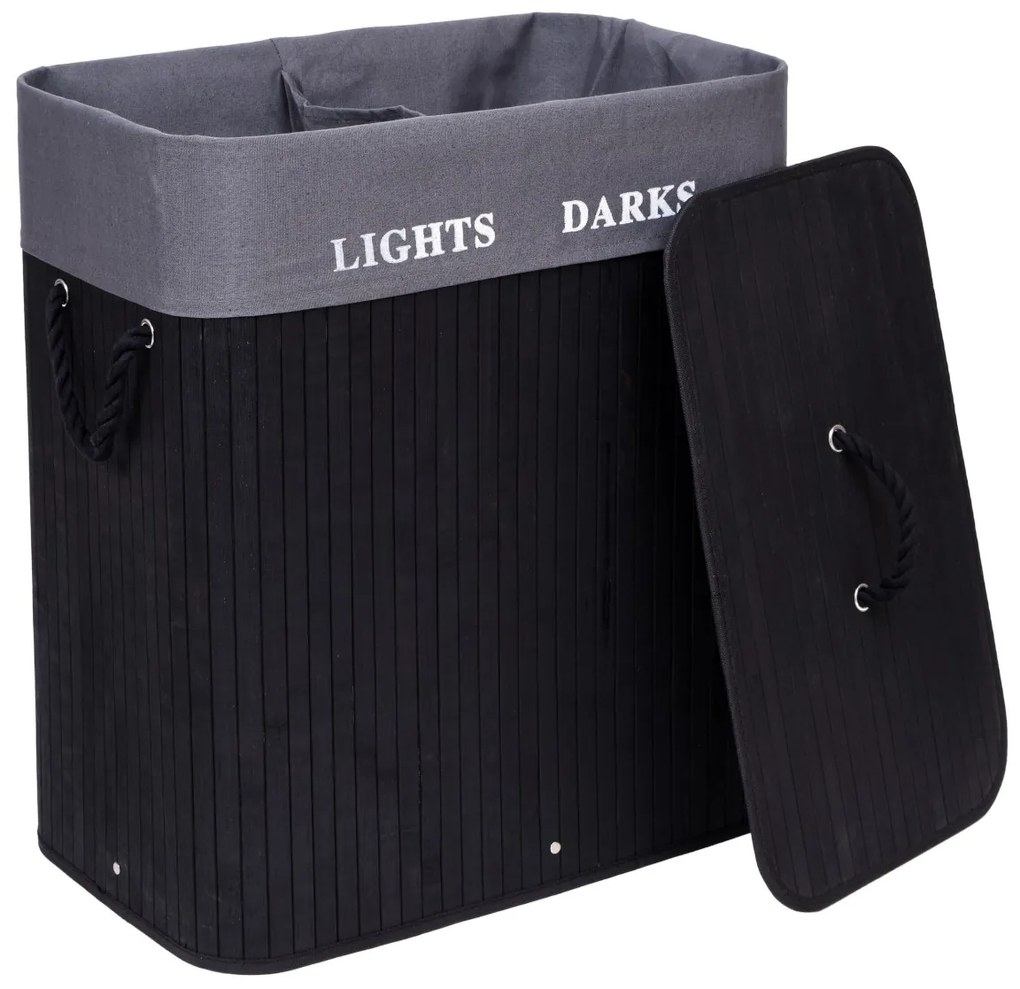 Bambusový kôš na bielizeň 100 L MARCUS čierny