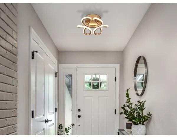 Globo 67386-24CH - LED stropné svietidlo MELISAND 24W/230V pr. 26 cm zlatá