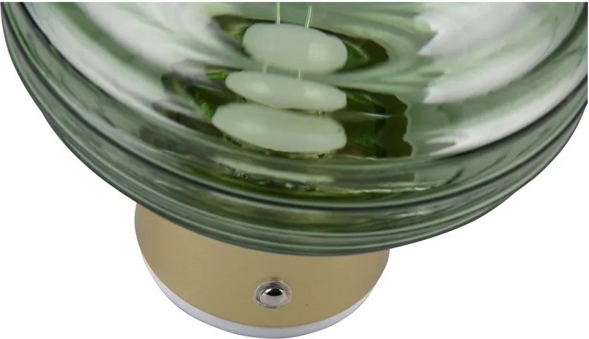 Zelené sklenené LED nástenné svietidlo na USB ø 15,5 cm Earl – Reality