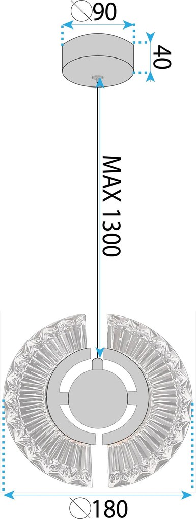 Toolight Toolight, LED stropné svietidlo, 6W, 3000K, LHJ108-2CP, ružové zlato, OSW-60049