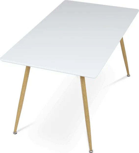 Jedálenský stôl HT-W1214 biely / naturálny