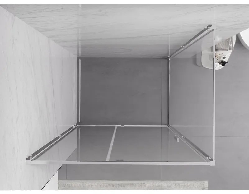 Mexen Exo, sprchovací kút s krídlovými dverami 150 x 100 cm, 6mm číre sklo, chrómový profil, 819-150-100-01-00