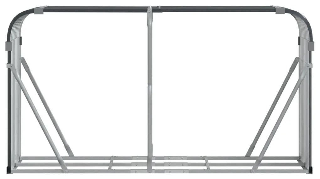 Držiak na polená antracitový 180x45x100 cm pozinkovaná oceľ