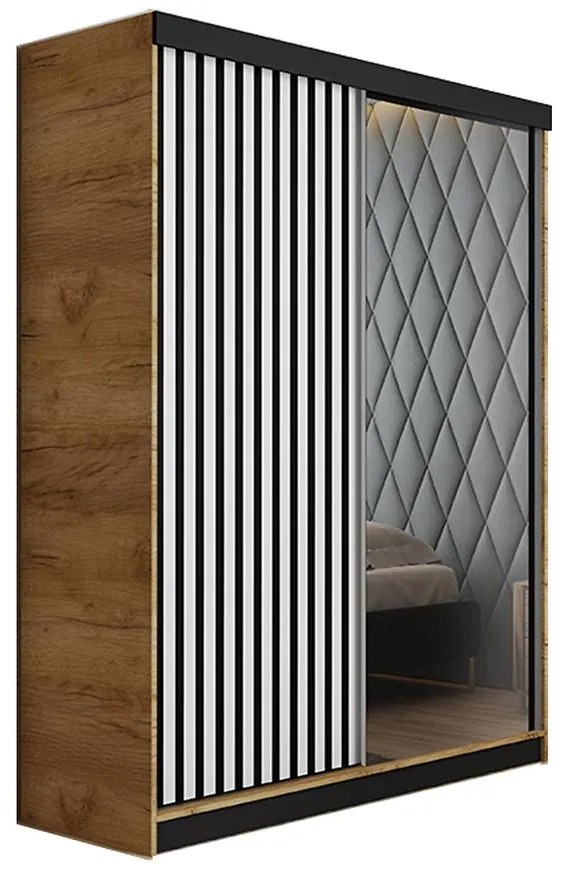 Skriňa Malani 138 L craft / dvierka biely