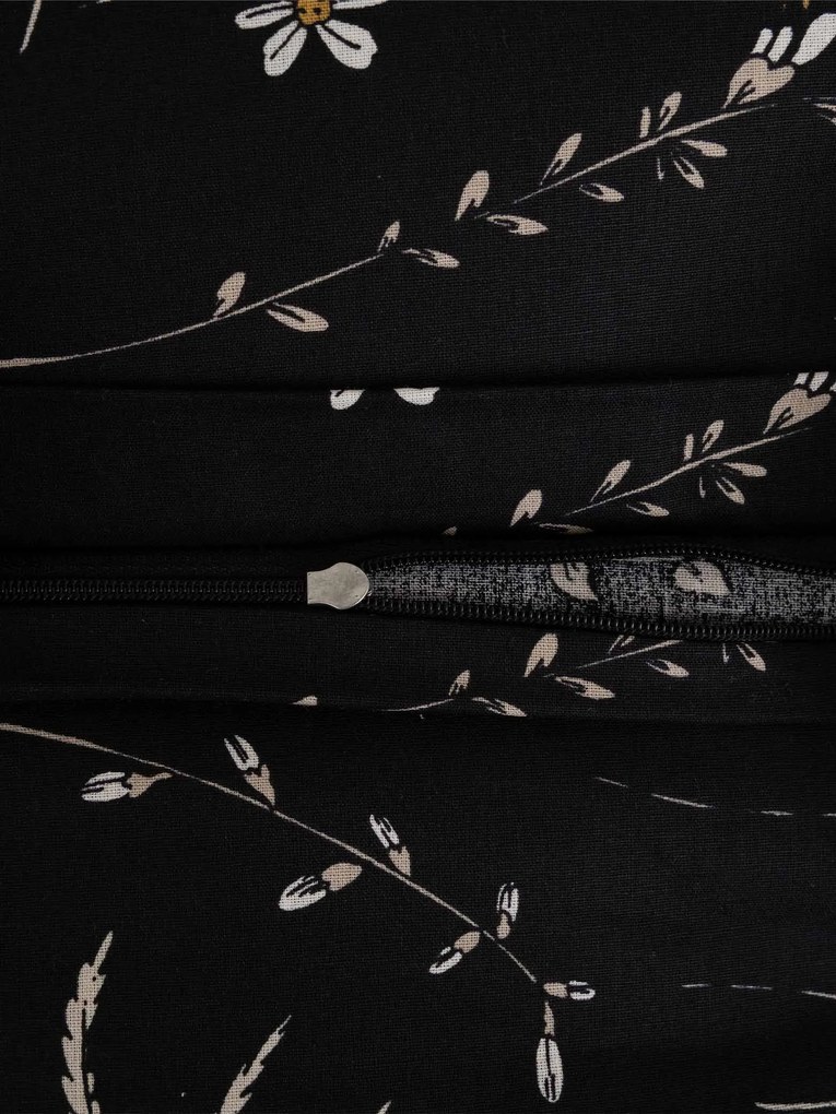 Bavlnená obliečka na vankúš Renforcé 50 × 70 cm - Gloria čierna