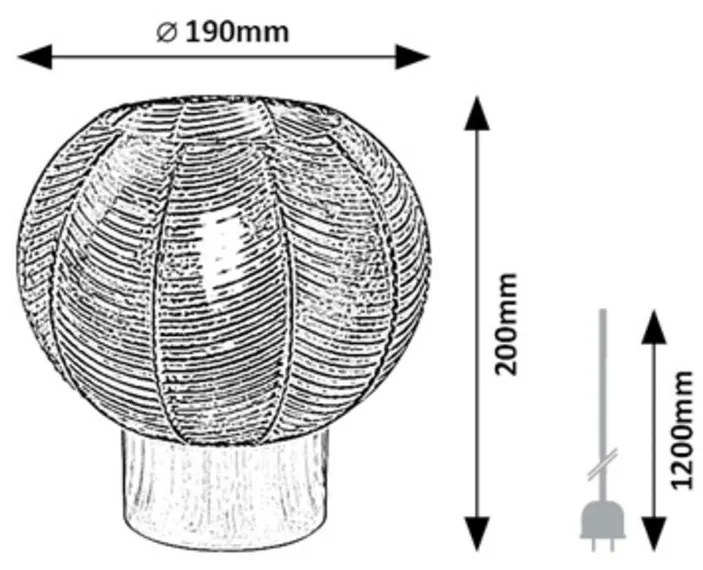 Rabalux 74017 stolná lampa Monet, čierna