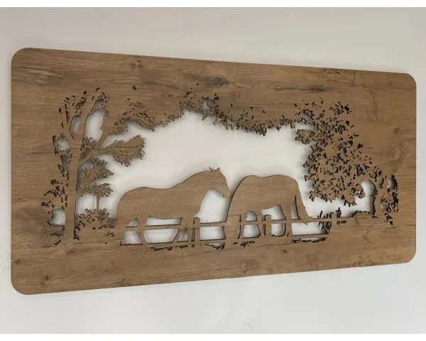 Li-Go 5012/B/4 - LED nástenná dekorácia LED/10W/5V 30000 mAh 120x60 cm dub